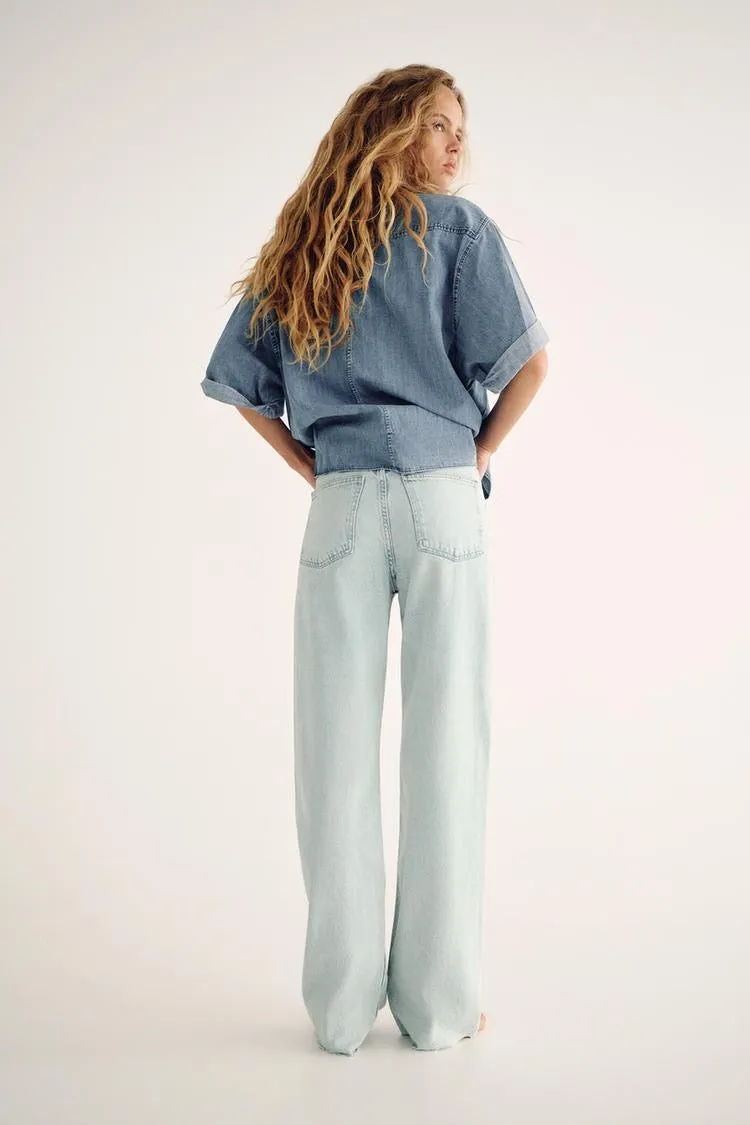 01 ZR Highwaist straightfit jeans ice blue