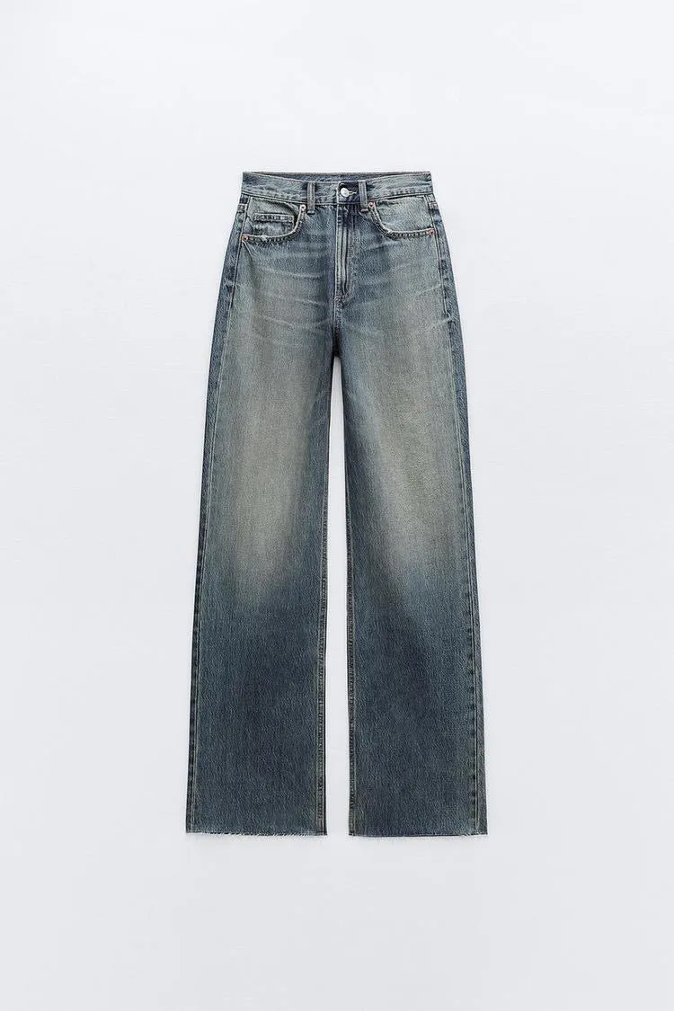 03 ZR High rise straight fit jeans Tint blue