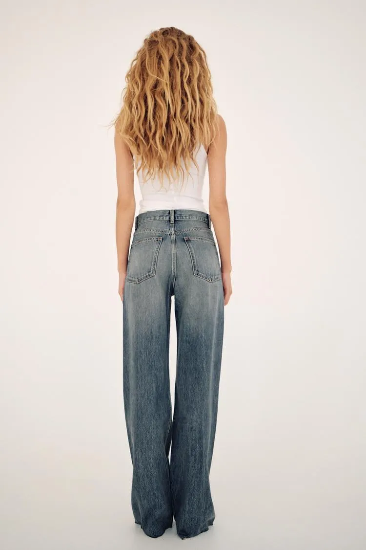 03 ZR High rise straight fit jeans Tint blue