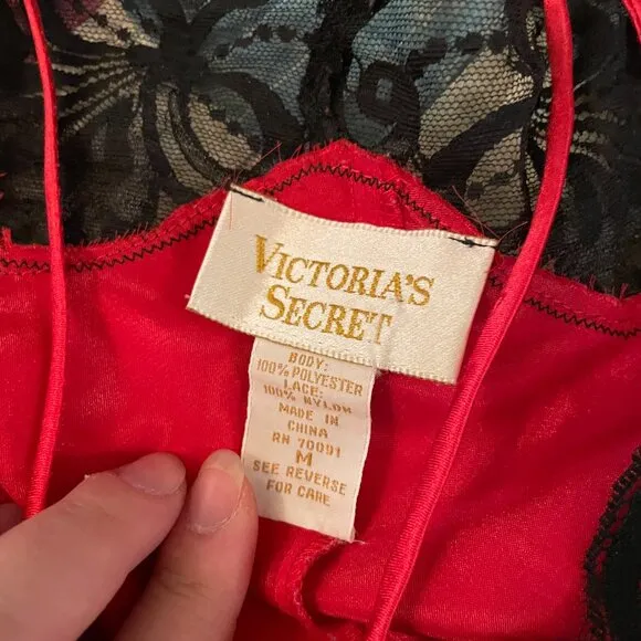 1990s Gold Label Victoria's Secret Satin Silky Lace Leotard Bodysuit Sexy Cami