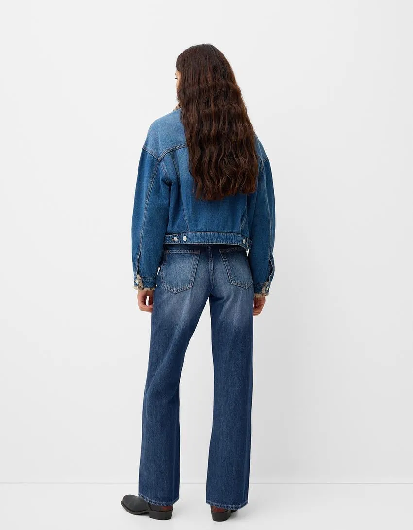 2024 Bk Highwaist Darkblue wide leg jeans