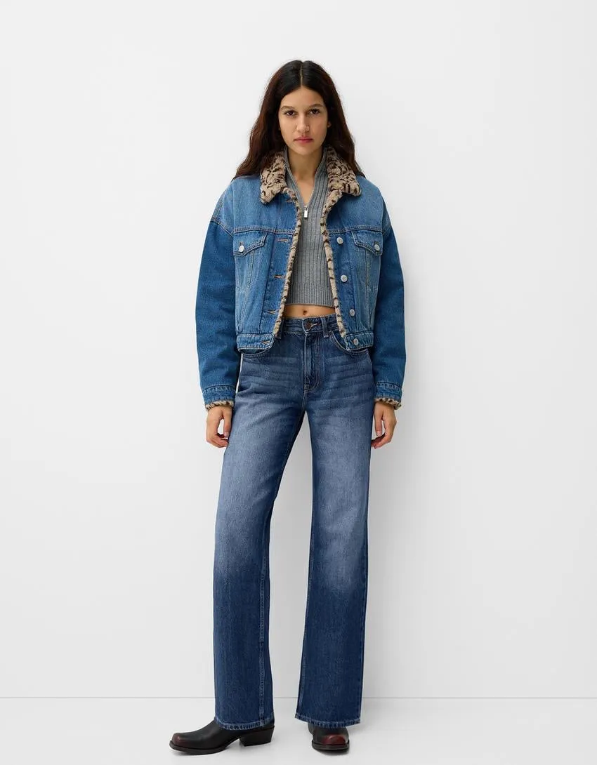 2024 Bk Highwaist Darkblue wide leg jeans