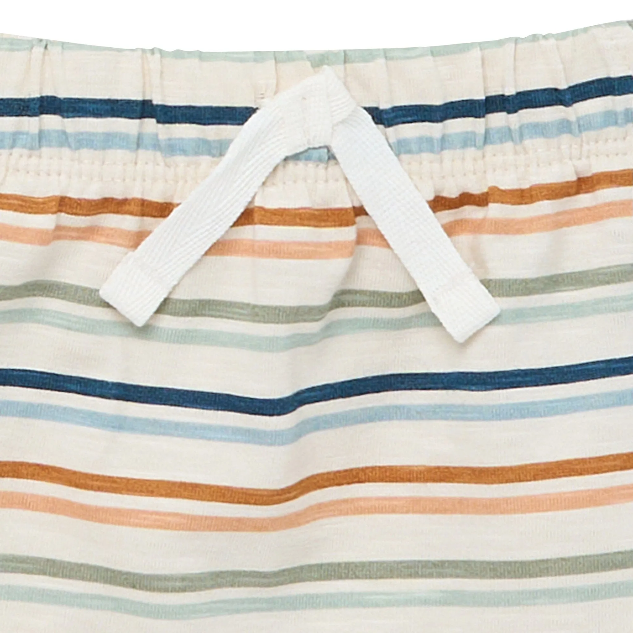 4-Piece Baby Boys Beige Stripe Sleeveless Shirts and Shorts Set