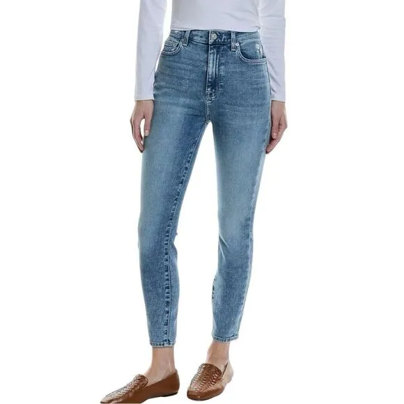 7 For All Mankind Silver Label High-Waisted Ankle Skinny in Santana Size 26