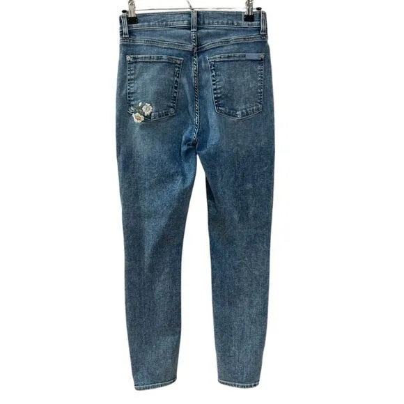 7 For All Mankind Silver Label High-Waisted Ankle Skinny in Santana Size 26