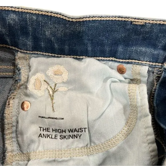 7 For All Mankind Silver Label High-Waisted Ankle Skinny in Santana Size 26