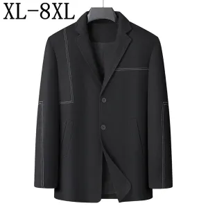 8XL 7XL 6XL 2024 New Design Autumn High End Luxury Brand Blazer Men Classic Black Suits Jackets Oversized Loose Mens Blazers
