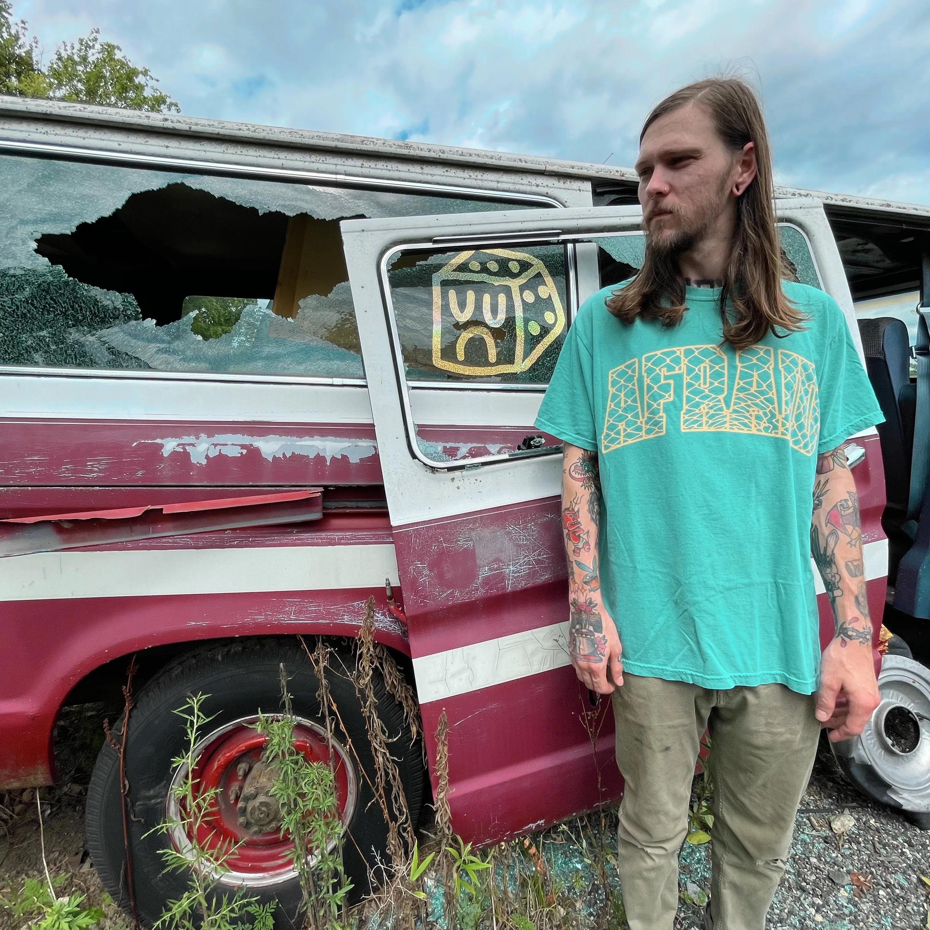 AFRAID FENCE SEAFOAM SHIRT