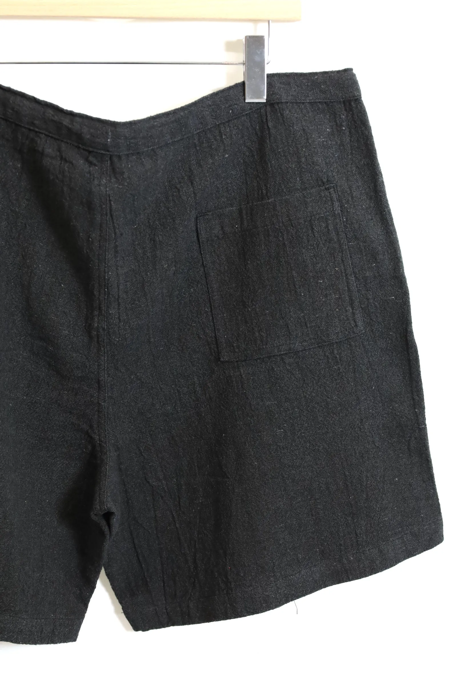 alvana / Handspun hemp easy Shorts- Ink Black