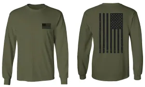 American Flag United States of America Military Army Marine us Navy mens Long sleeve t shirt