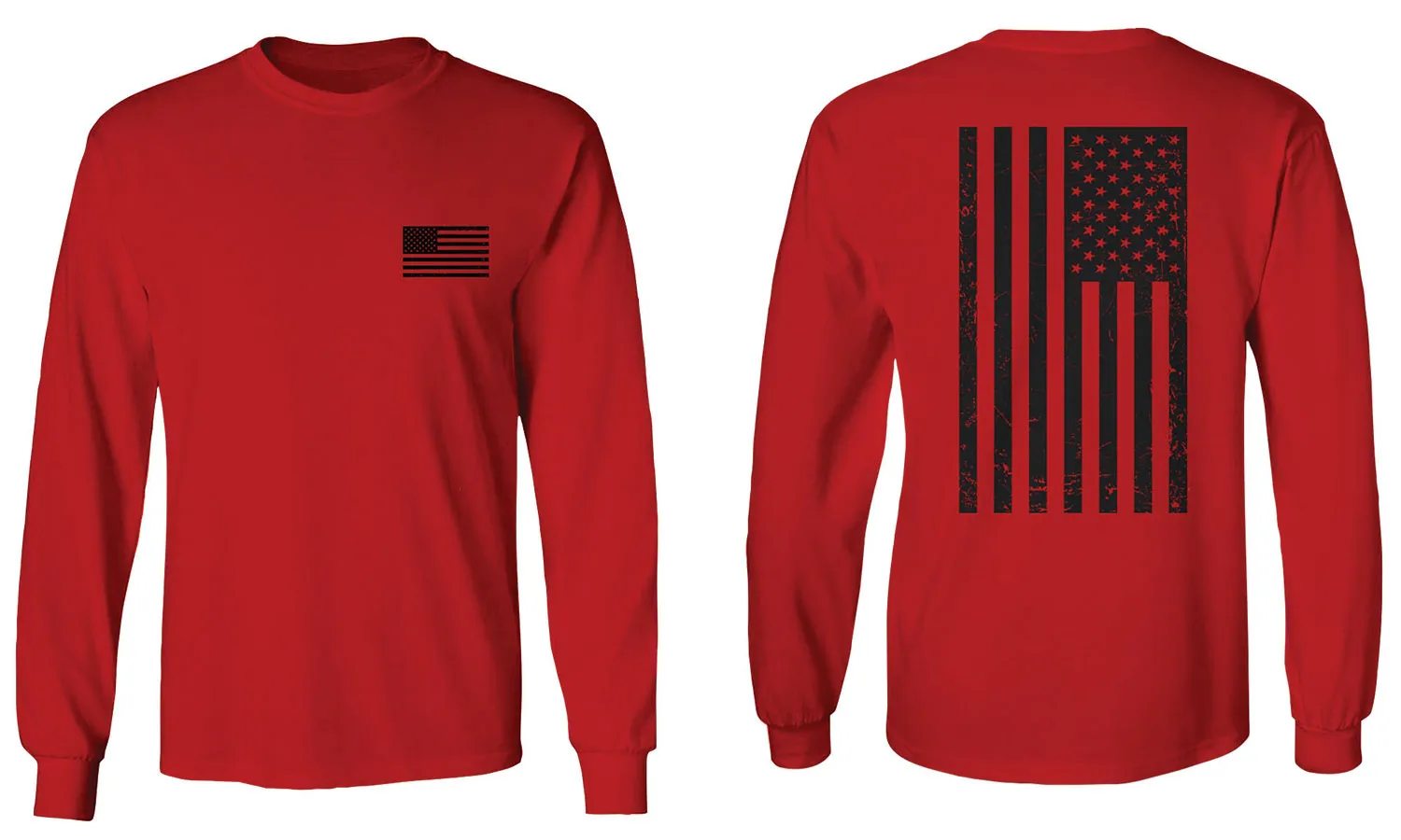 American Flag United States of America Military Army Marine us Navy mens Long sleeve t shirt