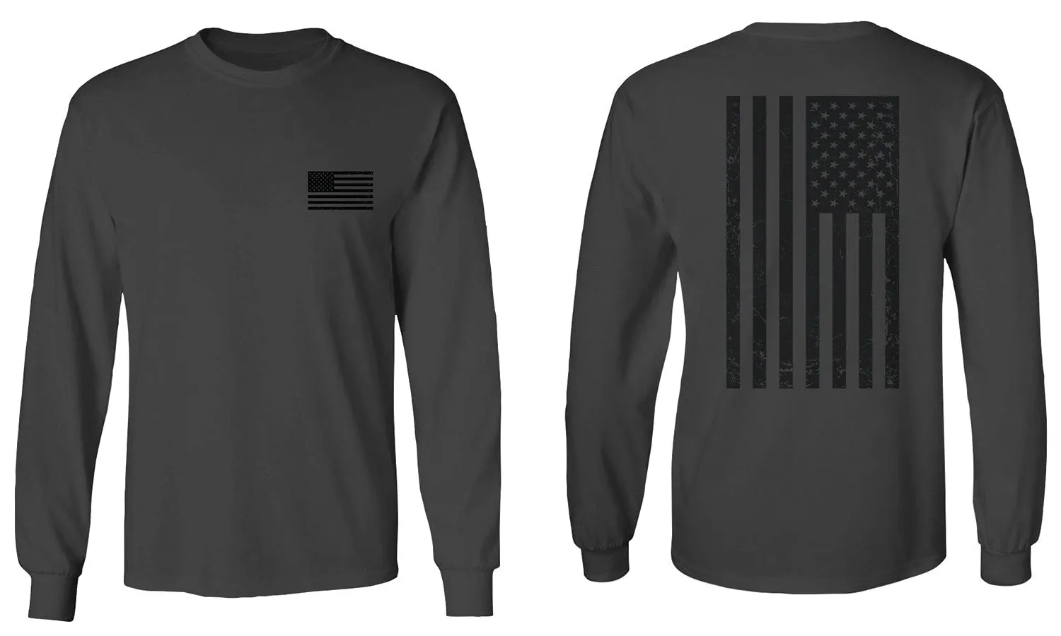 American Flag United States of America Military Army Marine us Navy mens Long sleeve t shirt