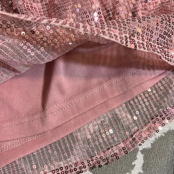 Andree Pink High Waist Sequin Shorts