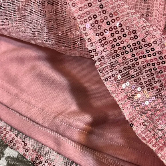 Andree Pink High Waist Sequin Shorts