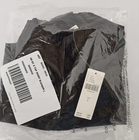 Anthropologie Linen Blend Micro Tap Shorts in Black NWT