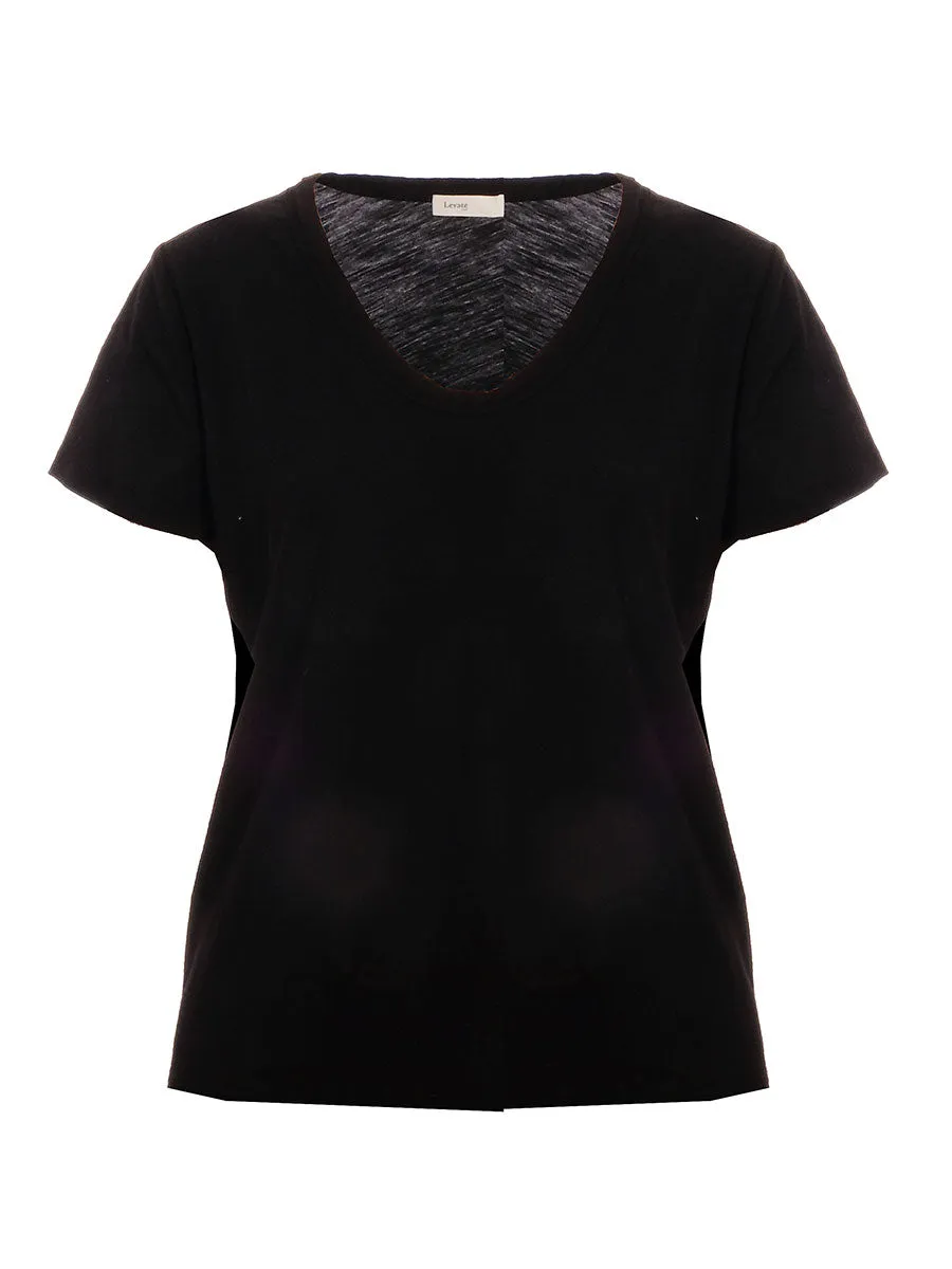 Any2 Scoop Neck T-shirt - Black
