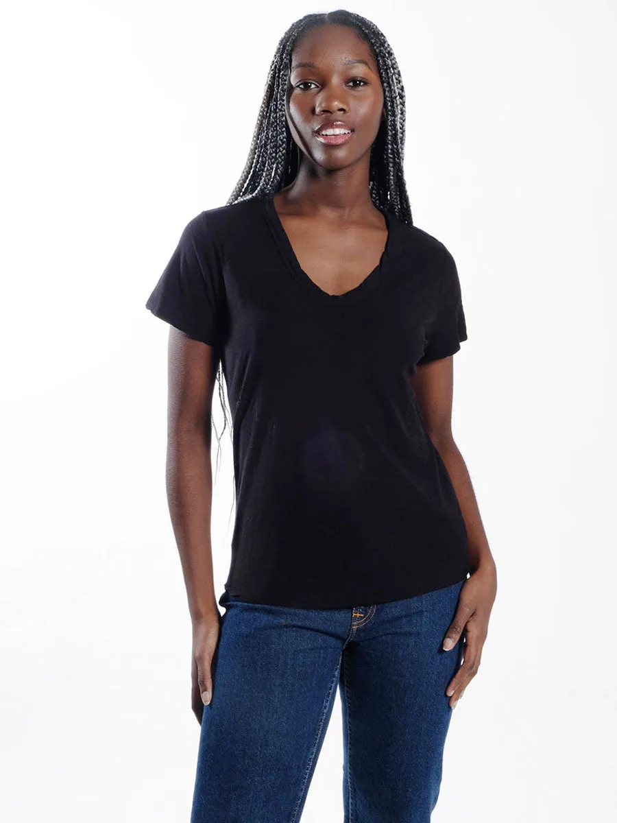 Any2 Scoop Neck T-shirt - Black
