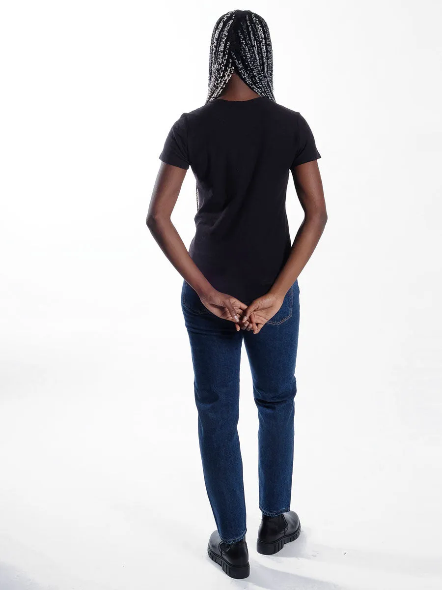 Any2 Scoop Neck T-shirt - Black