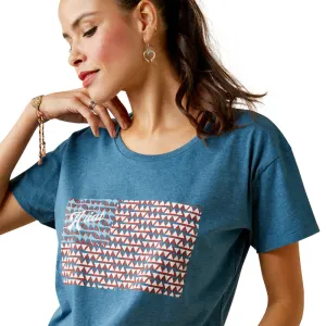 ARIAT Amarillo T-Shirt (Steel Blue Heather) Women's Clothing