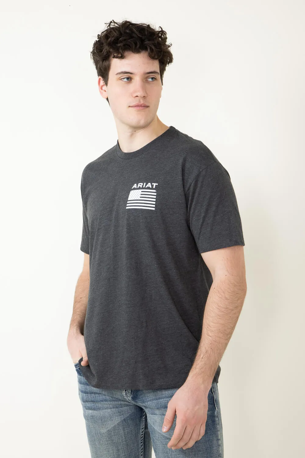 Ariat Freedom T-Shirt for Men in Charcoal Grey | 10025209-CHARCOAL