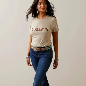 Ariat Womens Cowhide T-Shirt Oatmeal