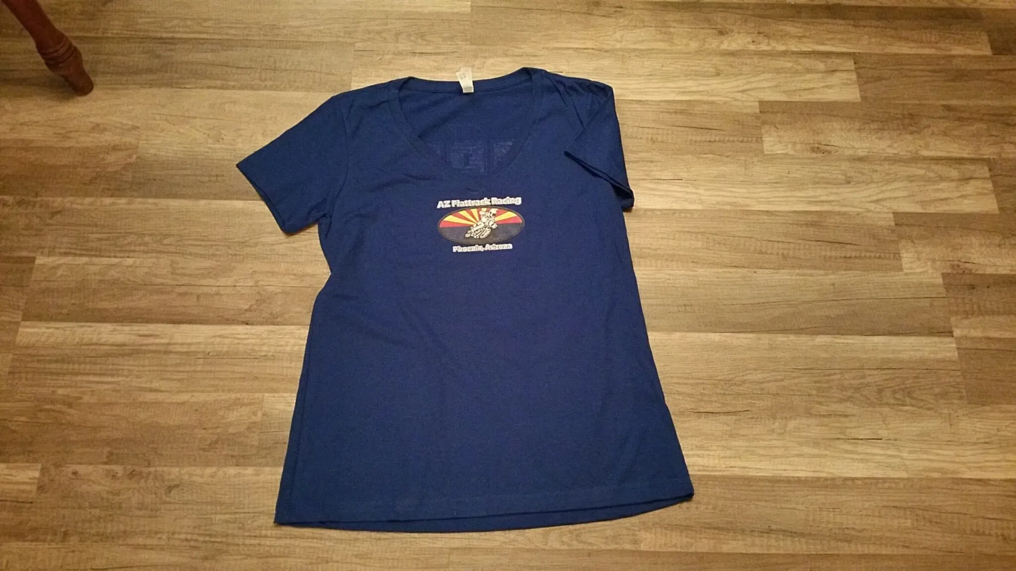 Arizona (AZ) Flattrack Racing Ladies cut v-neck tee