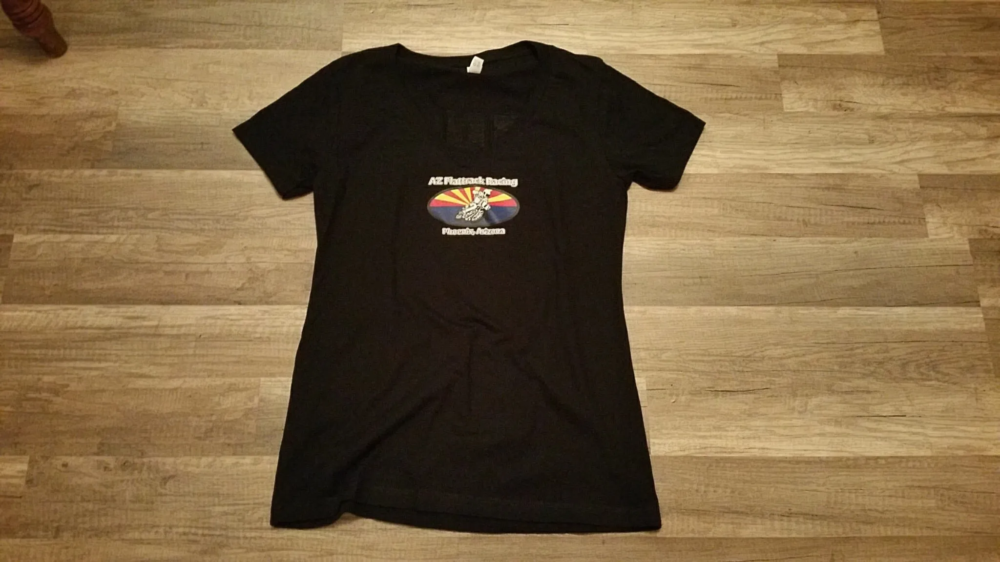 Arizona (AZ) Flattrack Racing Ladies cut v-neck tee