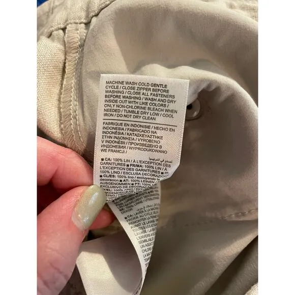 Athleta Voyage Linen Shorts NWOT Women’s 4