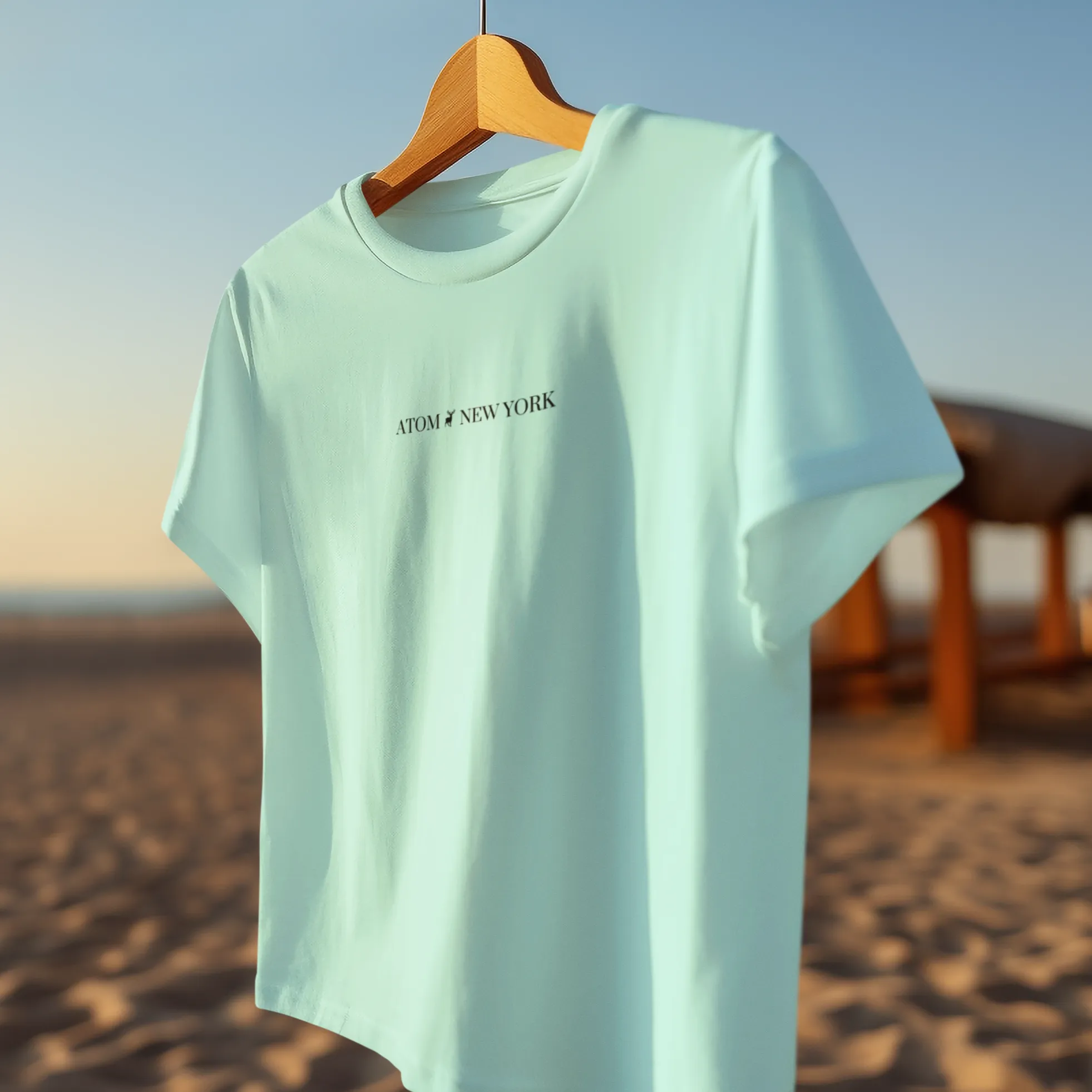 ATOM NEW YORK ESSENTIAL Mint Oversized T-Shirt For Men