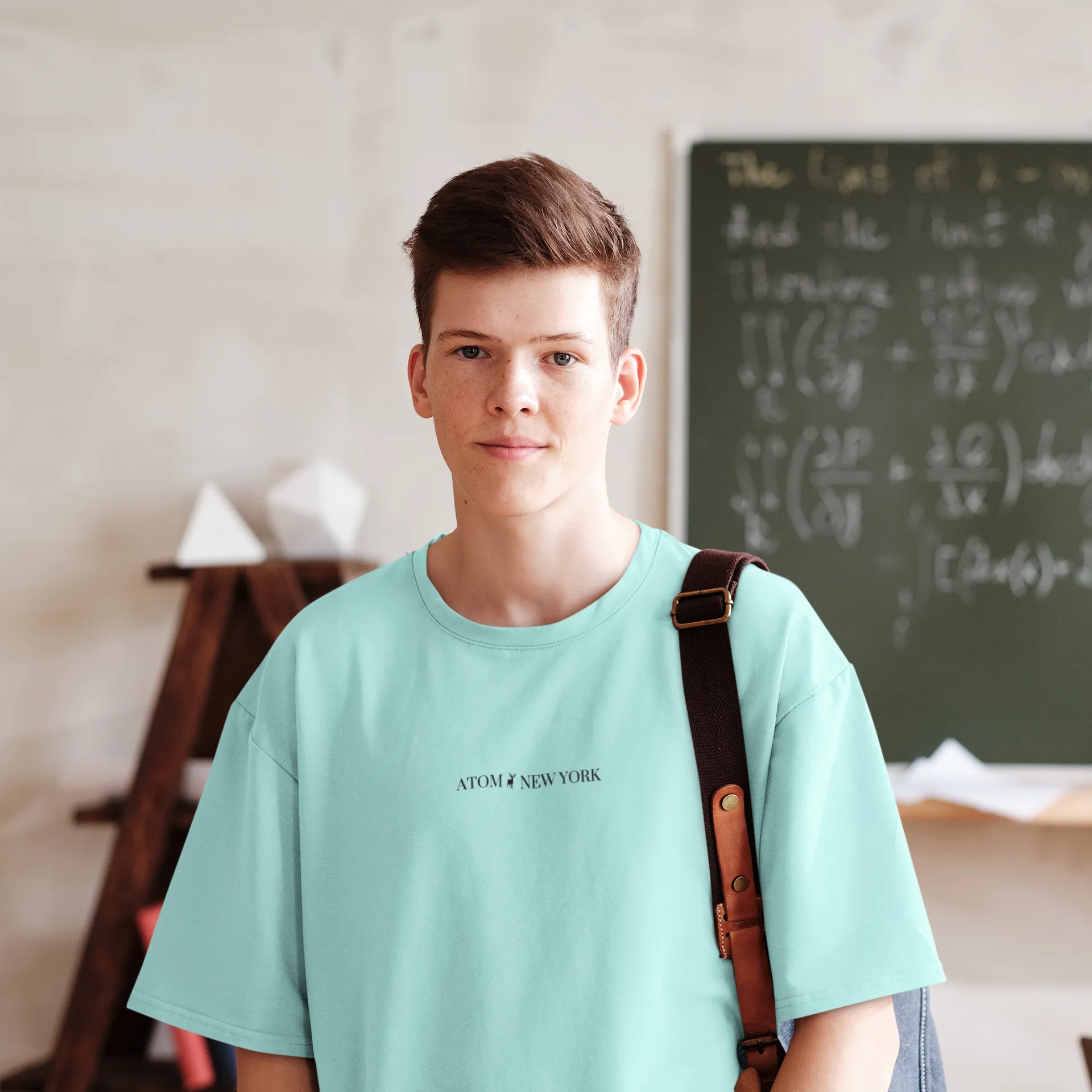 ATOM NEW YORK ESSENTIAL Mint Oversized T-Shirt For Men