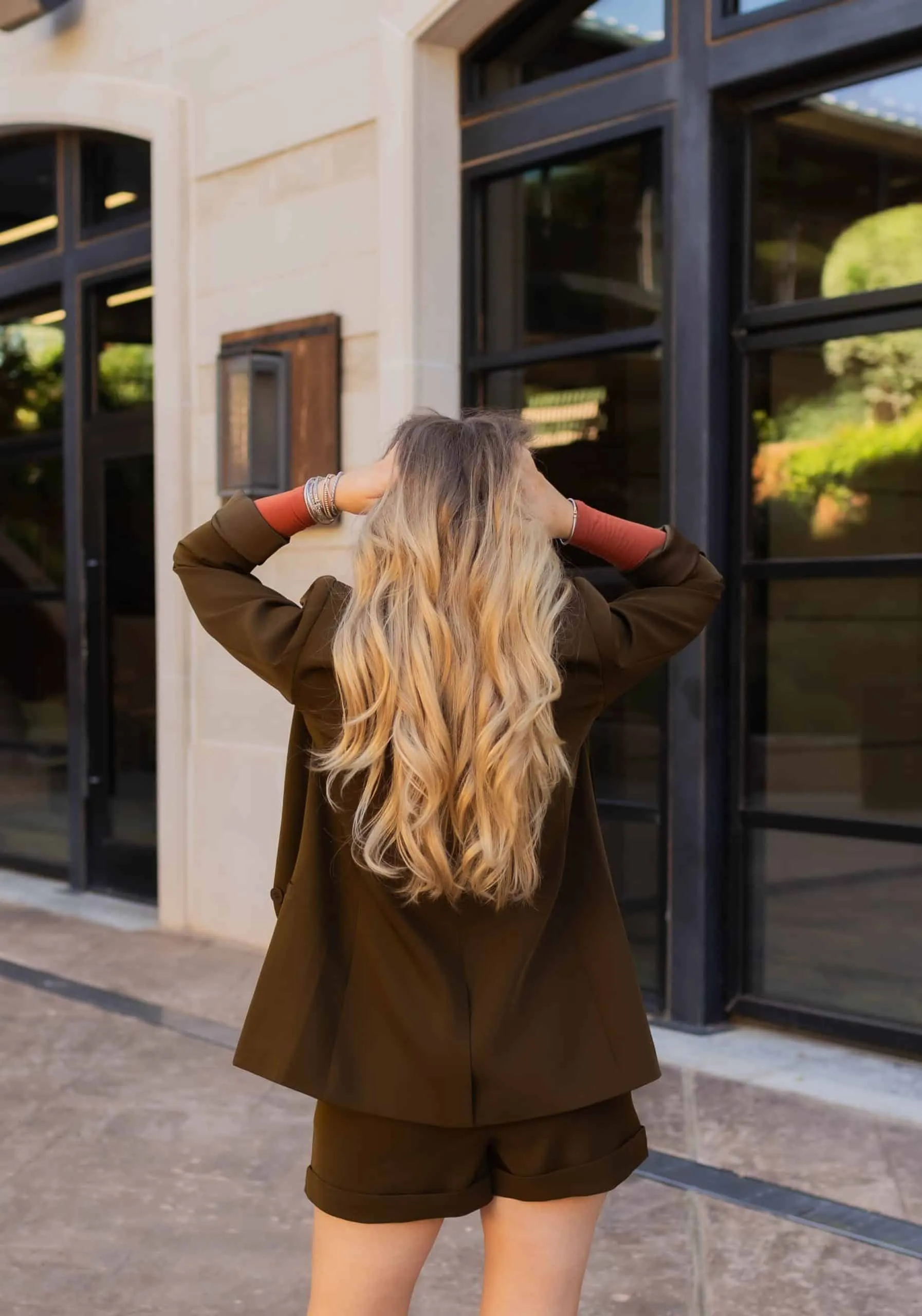 Autumn Luxe Olive Shorts