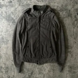 AW09 Rick Owens “Crust” Blistered Lamb Leather Pilot F-1 Jacket