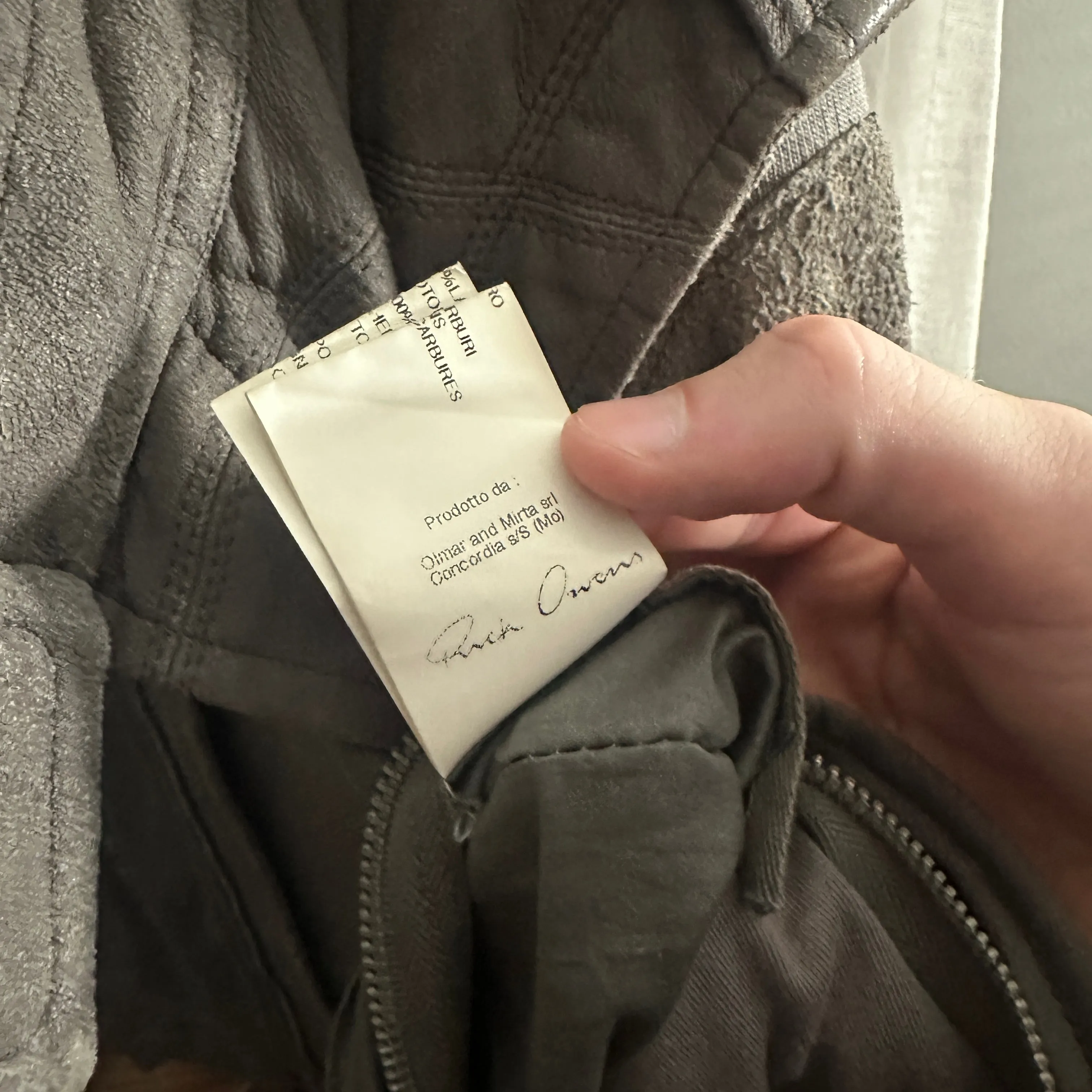 AW09 Rick Owens “Crust” Blistered Lamb Leather Pilot F-1 Jacket
