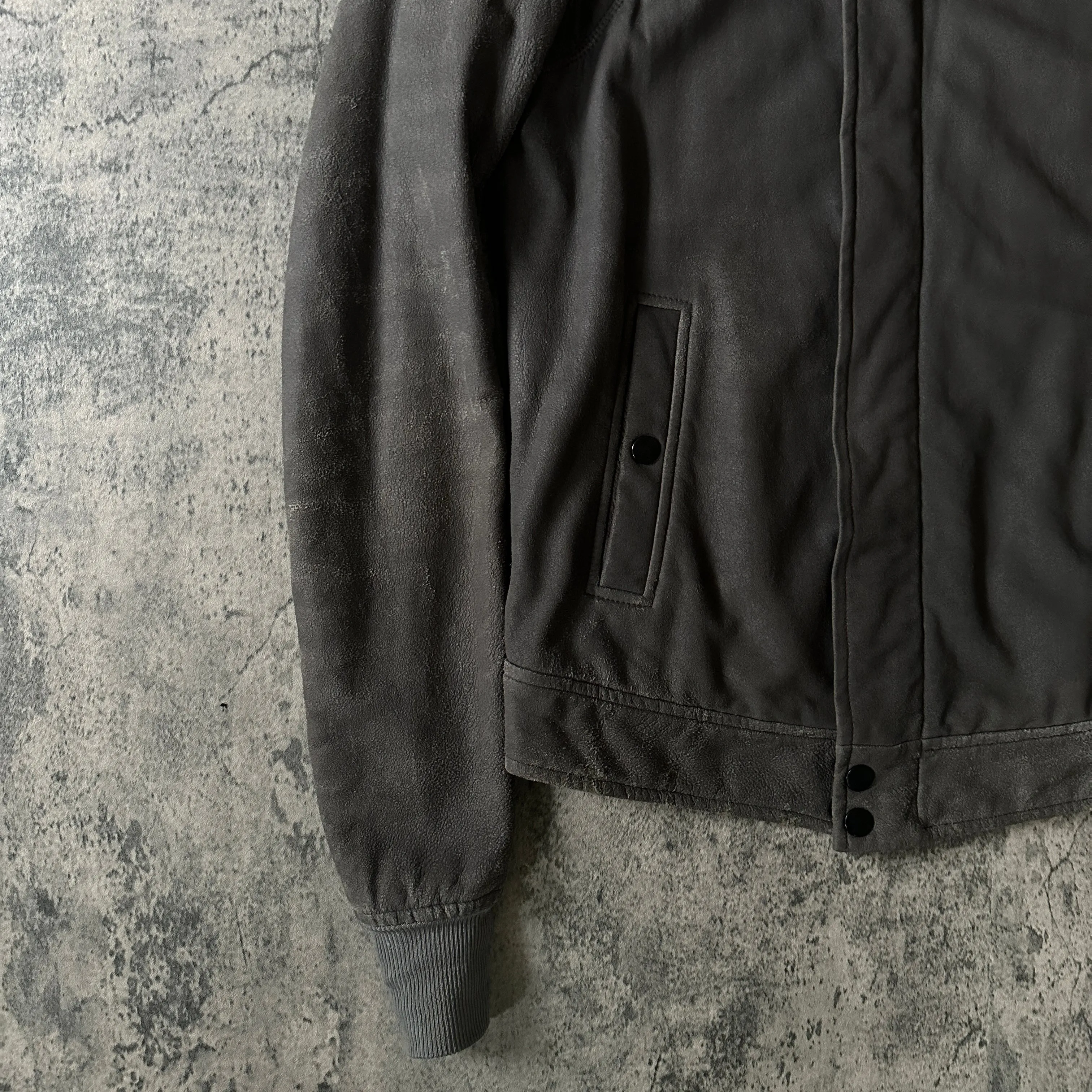 AW09 Rick Owens “Crust” Blistered Lamb Leather Pilot F-1 Jacket