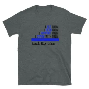 Back the Blue Short-Sleeve Unisex T-Shirt