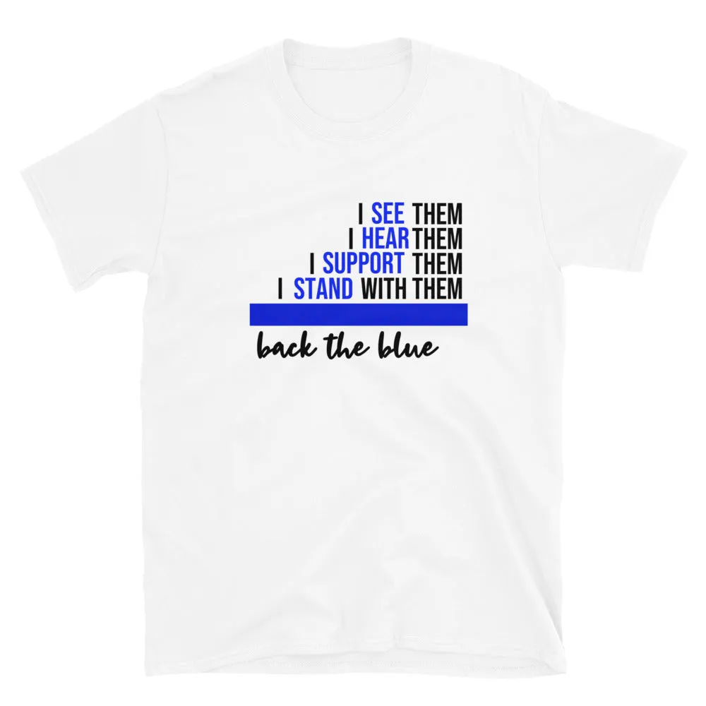 Back the Blue Short-Sleeve Unisex T-Shirt