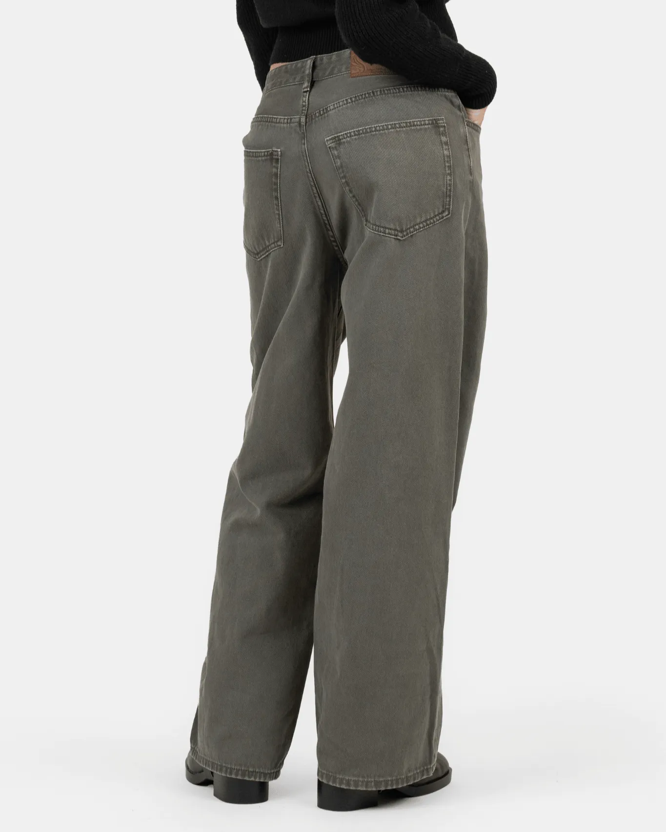 Baggy Denim Jeans Khaki Green