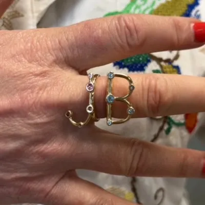 Bailey Oversized Initial Ring