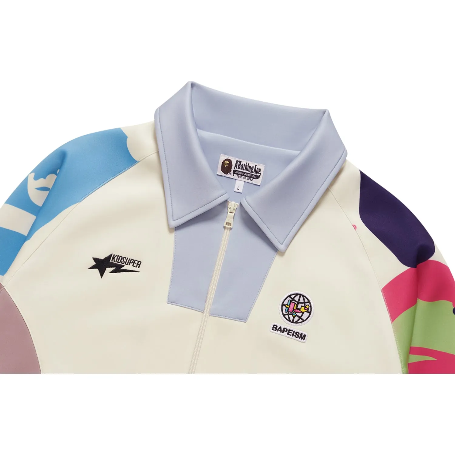 BAPE X KIDSUPER PATCHWORK TRACK JACKET MENS