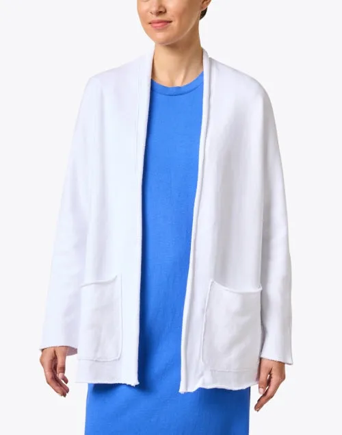 Barbara White Cotton Cardigan