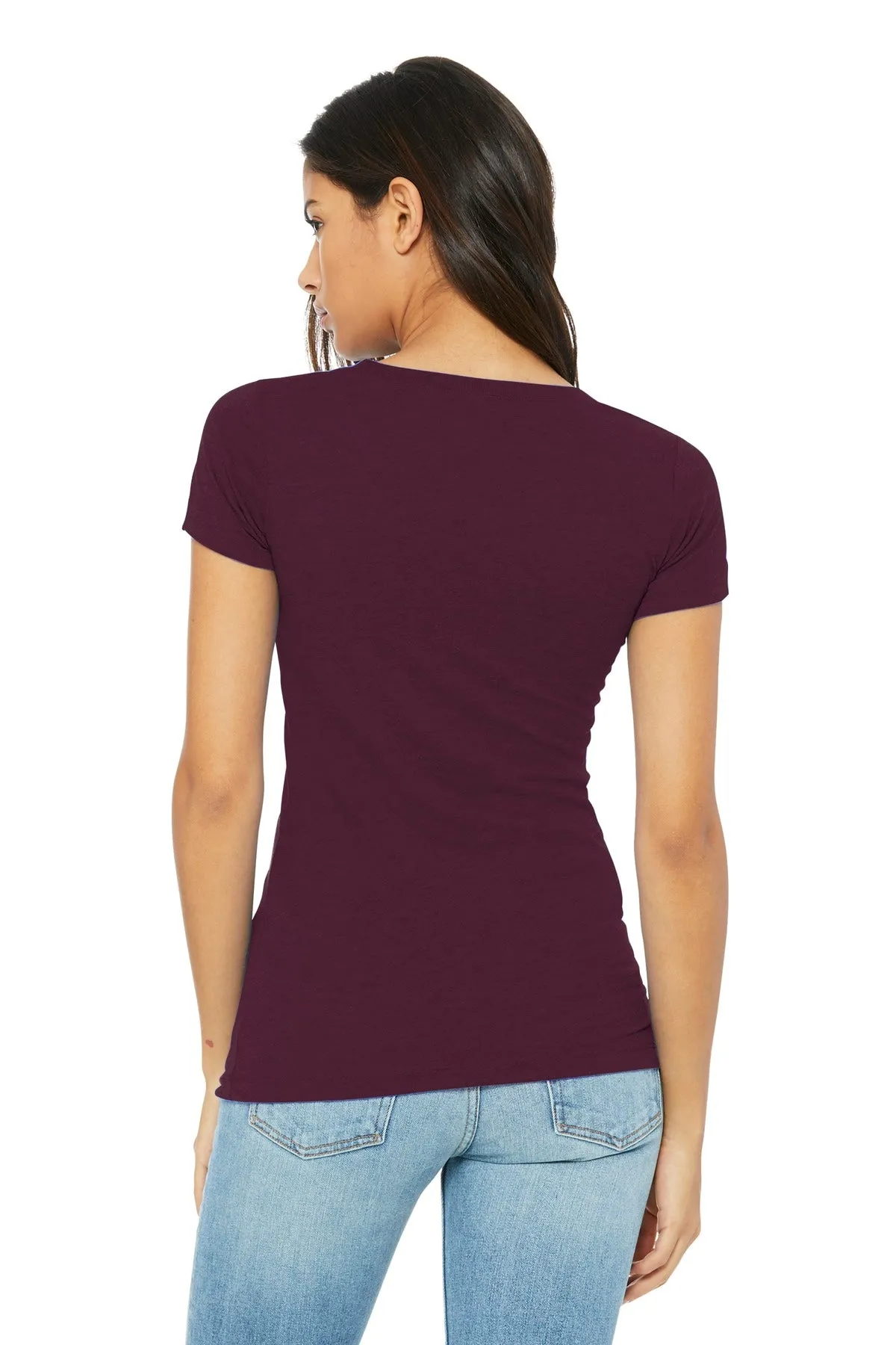 BELLA CANVAS  Women's Slim Fit Tee. BC6004 Maroon