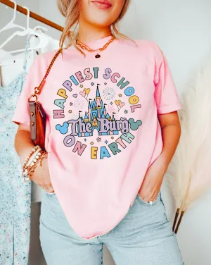 Bella or Comfort Colors Happiest School on Earth Unisex Shirt / Youth and Adult Sizes/ Lewisburg -Desoto County Schools /Lewisburg Patriots Mississippi School Shirt