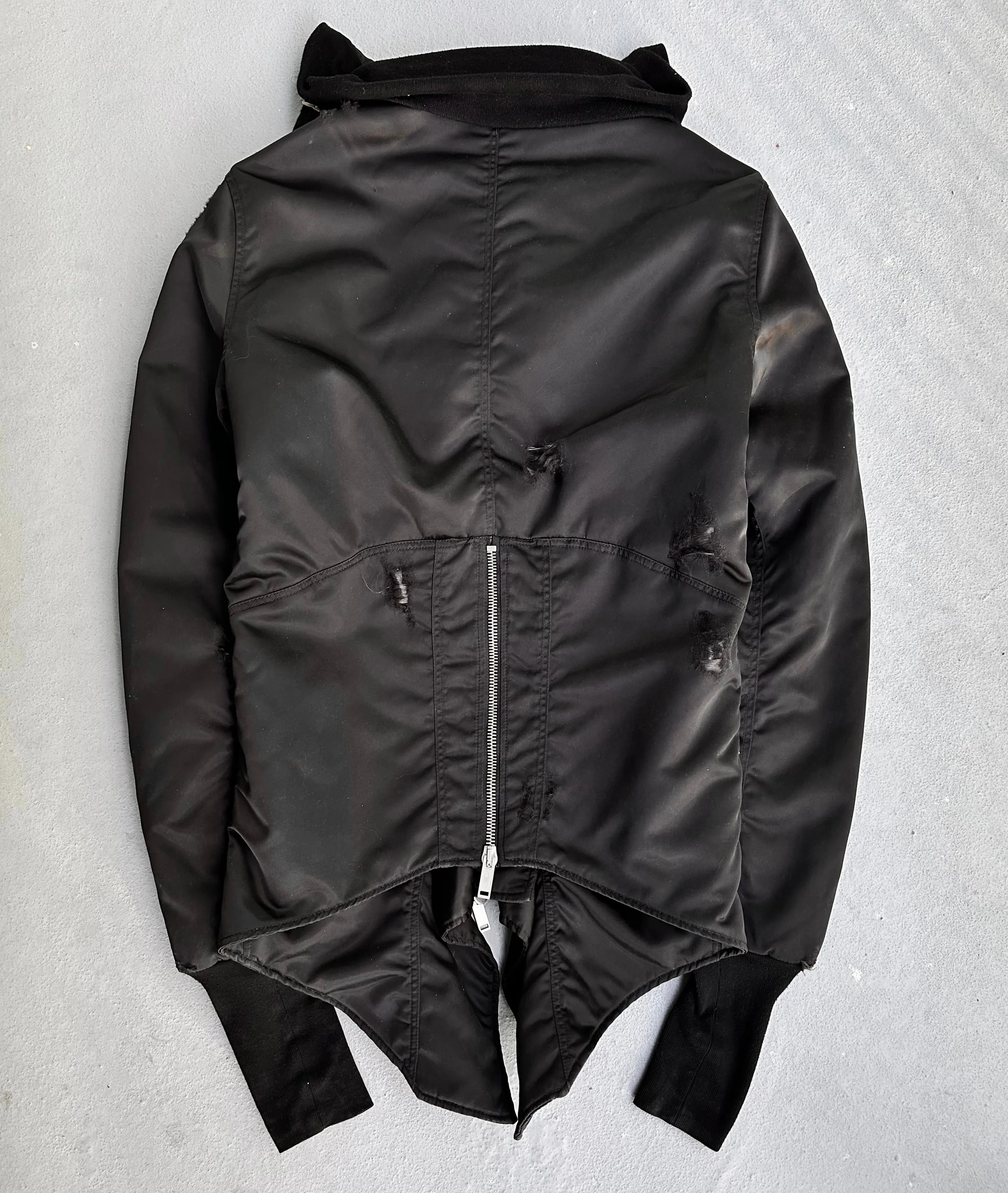 BEN TAVERNITI™ UNRAVEL PROJECT SS18 Two-way Reconstructed Upside-down Bomber Jacket