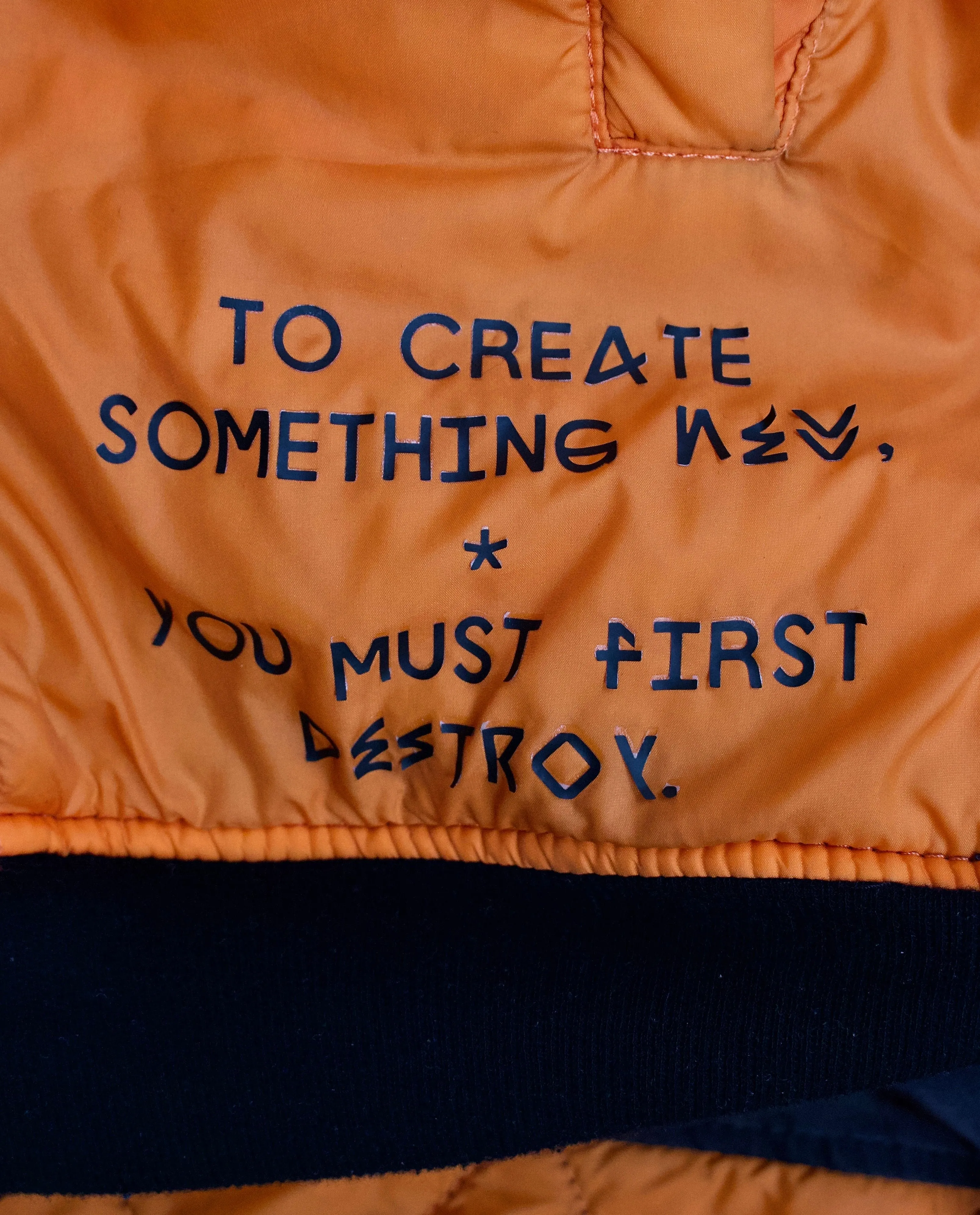BEN TAVERNITI™ UNRAVEL PROJECT SS18 Two-way Reconstructed Upside-down Bomber Jacket