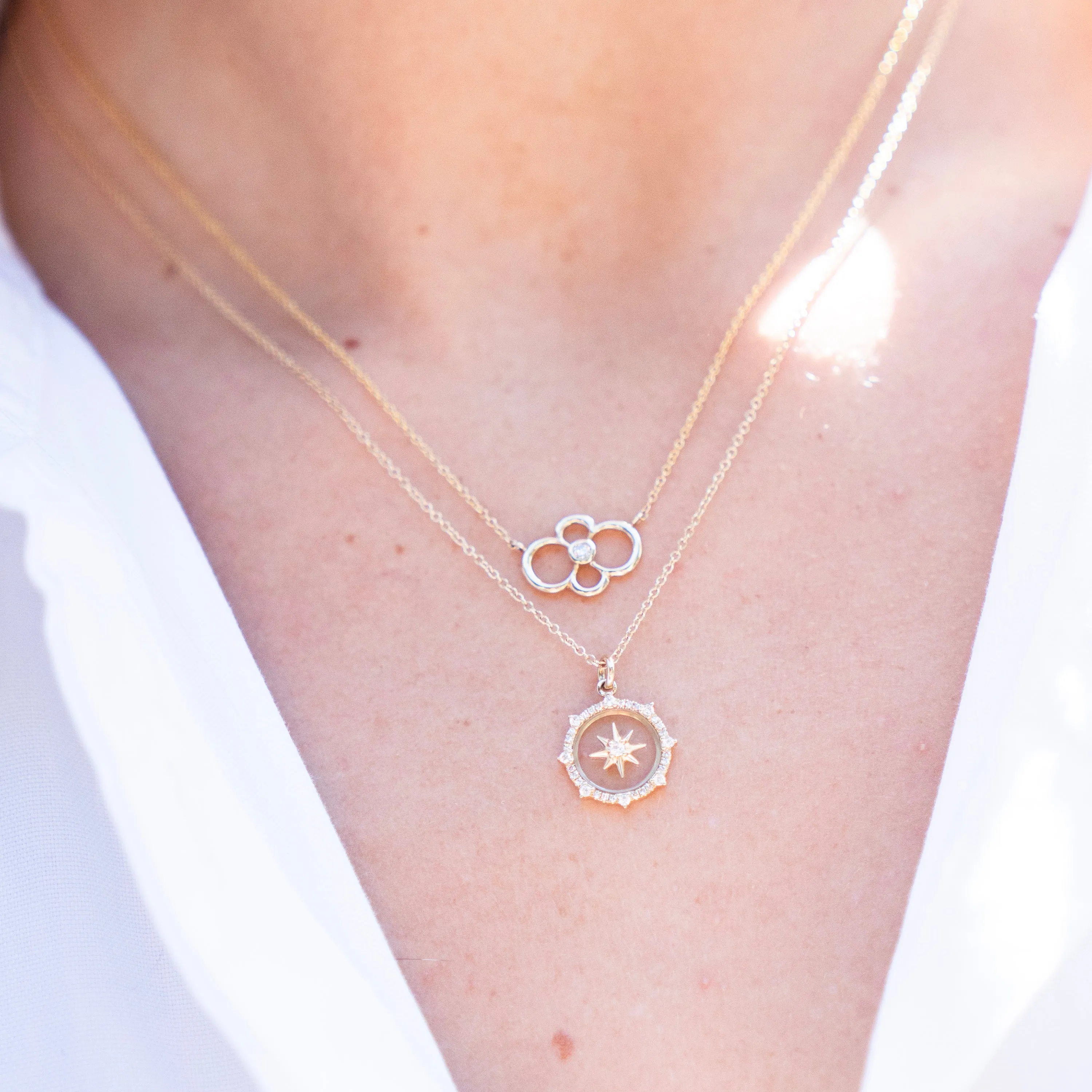 Bespoke Open Floral Diamond Necklace
