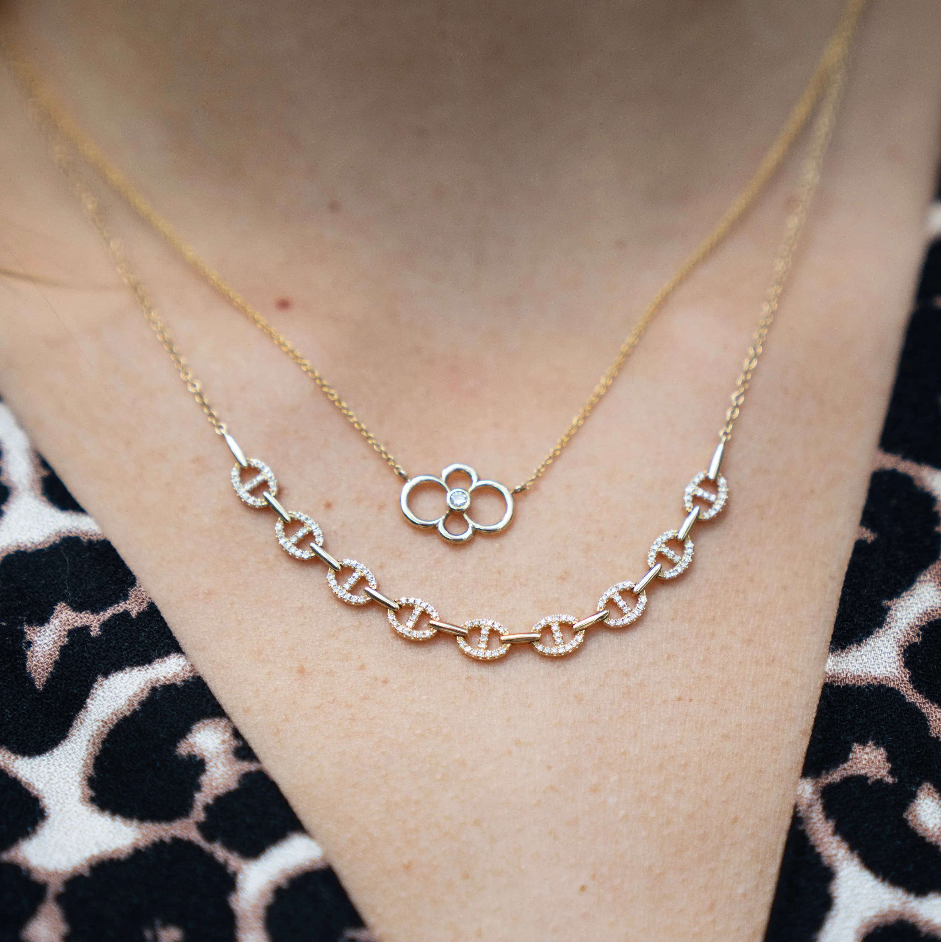 Bespoke Open Floral Diamond Necklace