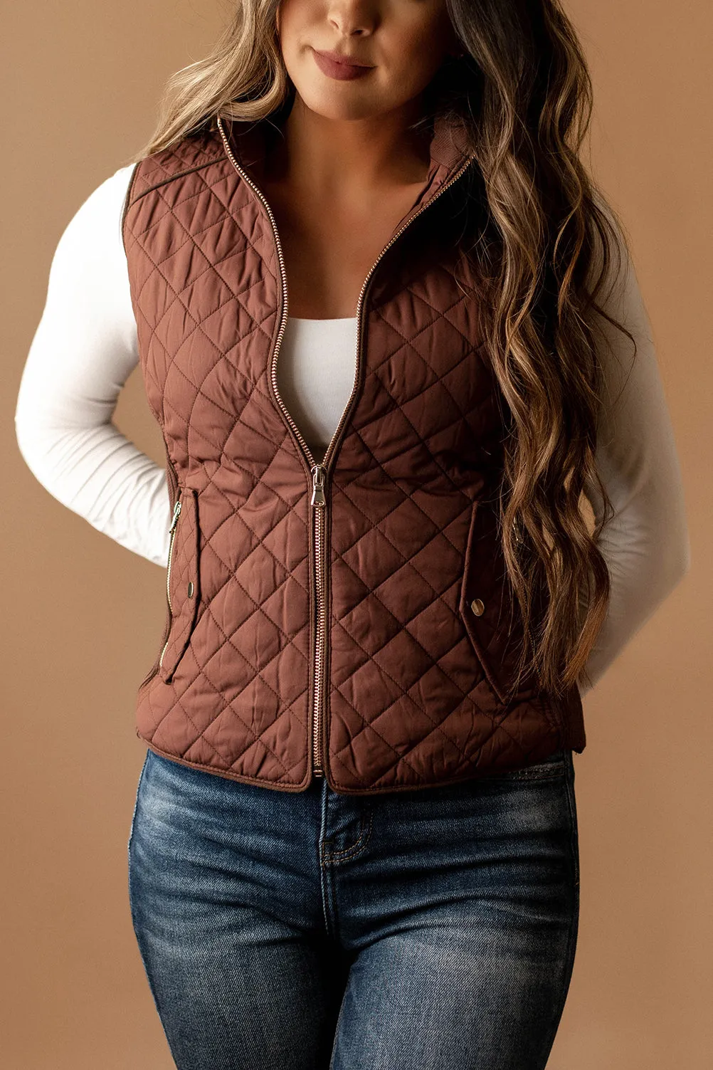 Between Us Quilted Vest (Black)
