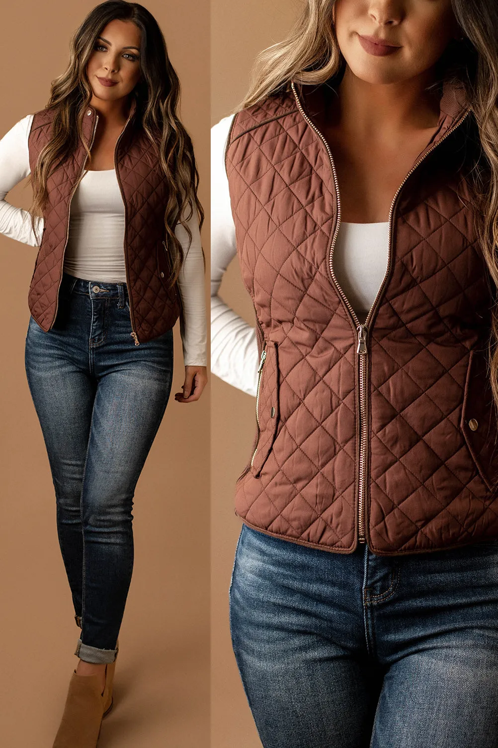 Between Us Quilted Vest (Black)