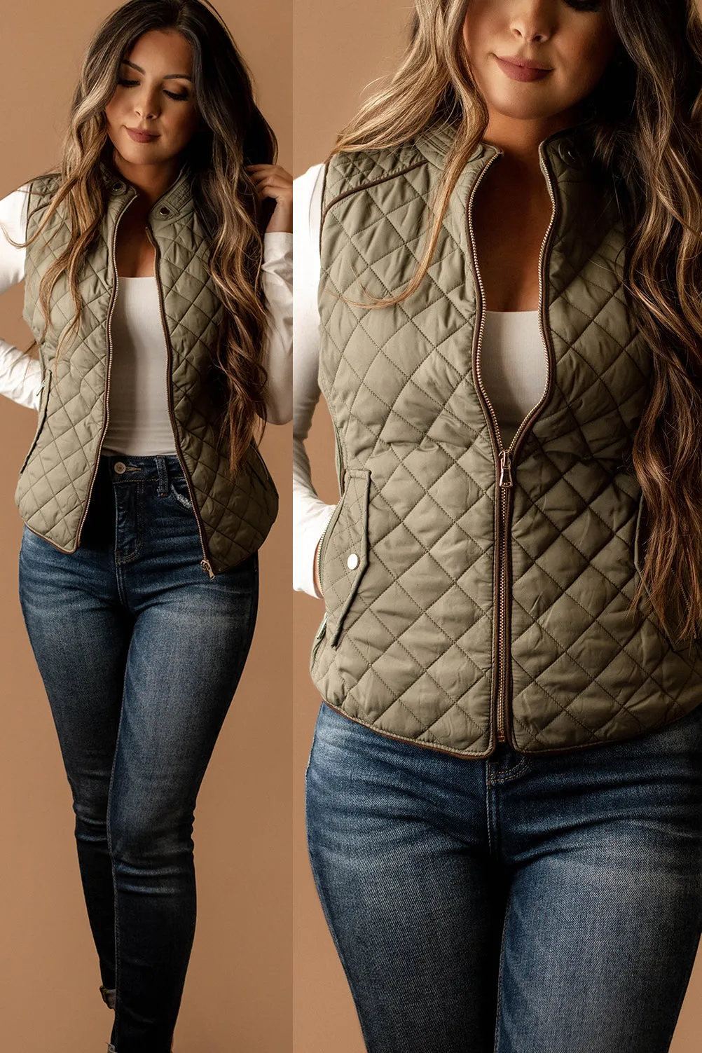 Between Us Quilted Vest (Black)