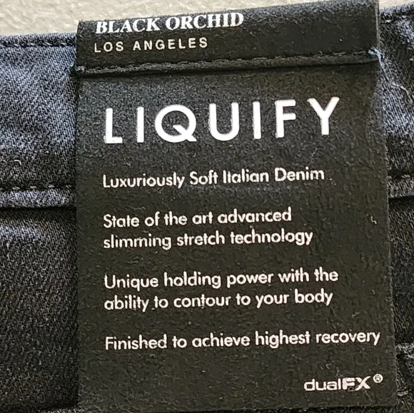 Black Orchid Liquify High Rise Button Fly Skinny Jeans Raw Hem Size 27 NEW